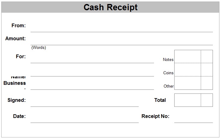 Receipt Templates Free Word