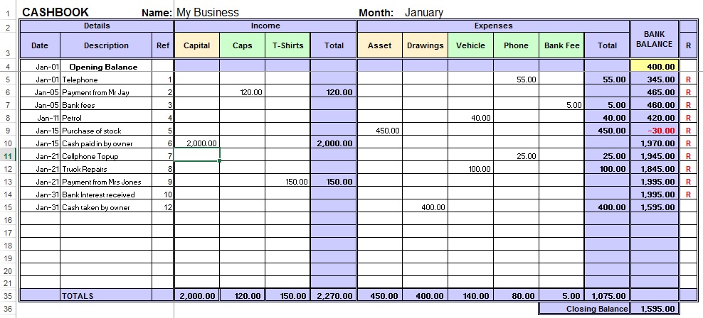 How do you create income templates in Excel?