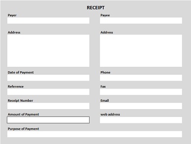 What are printable blank receipts used for?