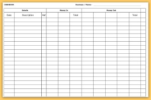 Business Cashbook Template