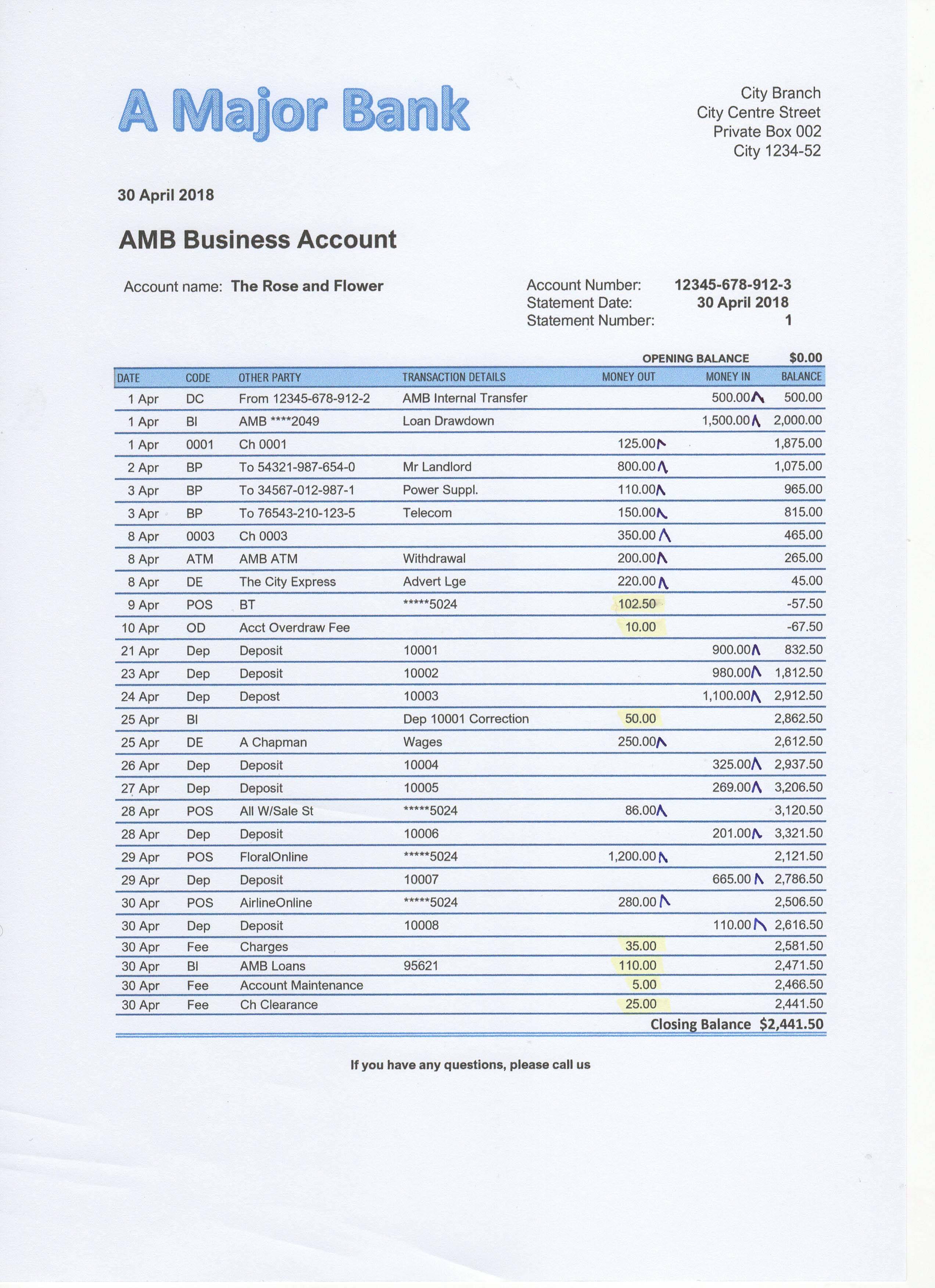 Bank Reconciliation Exercises and Answers Free Downloads Throughout Checkbook Register Worksheet 1 Answers