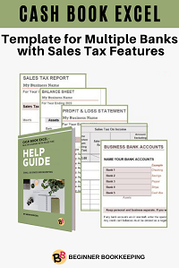 Cash Book Excel Multi Banks with Sales Tax Thumbnail