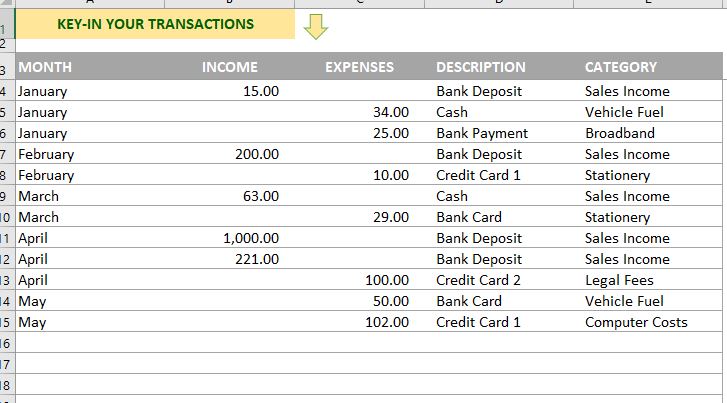 Excel Accounting and Bookkeeping (Accounting Spreadsheet Template