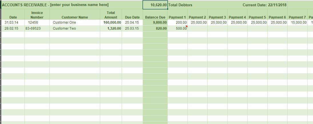 Free Excel Bookkeeping Templates