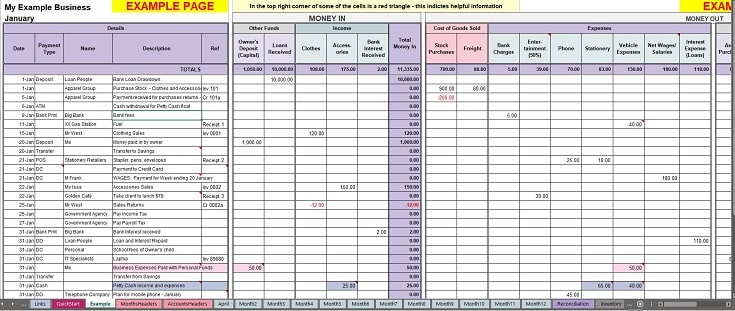 Excel Booking Template from www.beginner-bookkeeping.com