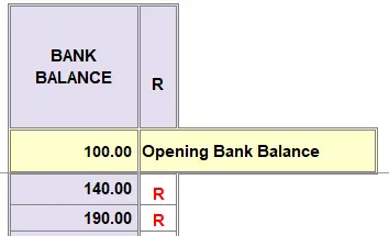 Excel Cashbook Opening Bank Balance and Reconciliation