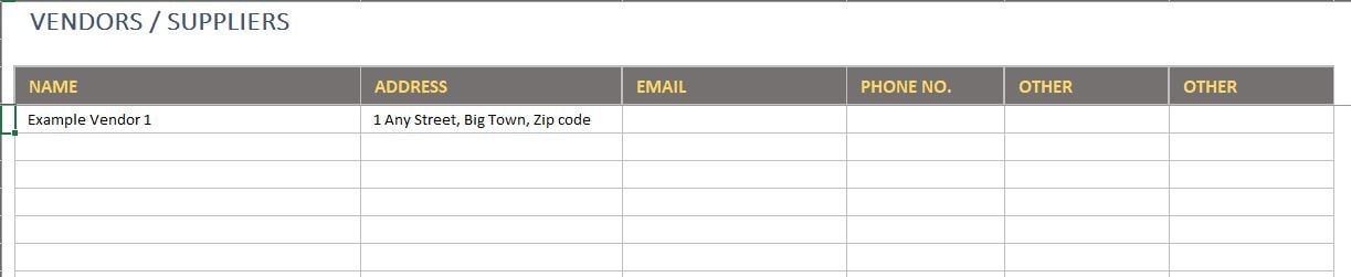 Vendor List Template Excel from www.beginner-bookkeeping.com