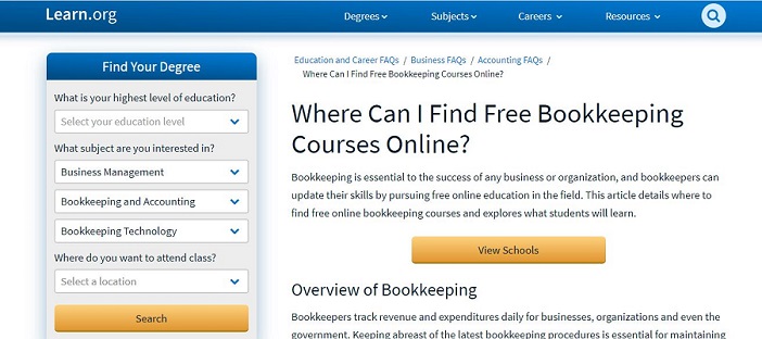 bookkeeping course online