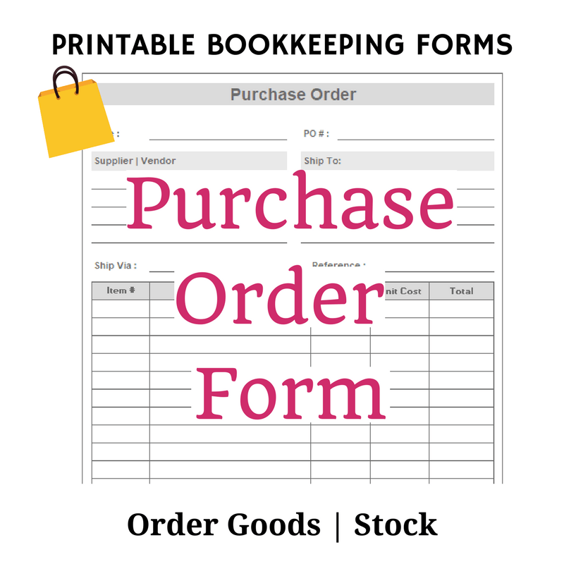 Printable Purchase Order Form Templates