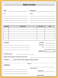 free sales invoice template