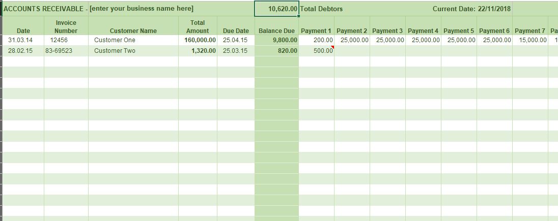 free excel bookkeeping templates