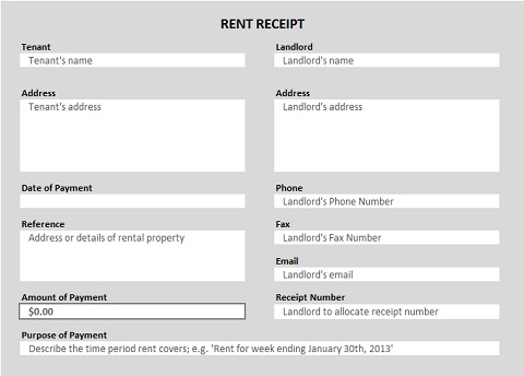 free receipt forms fill in receipt template